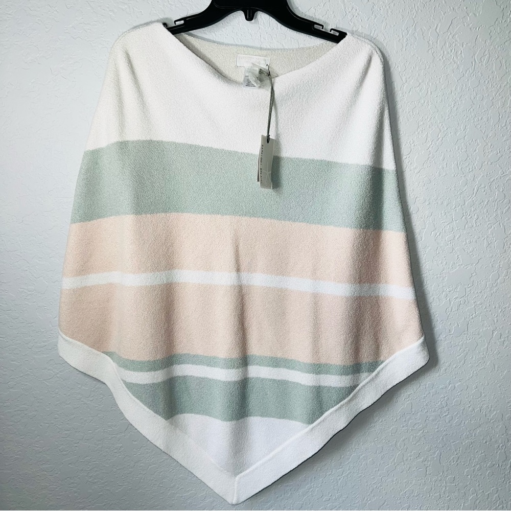Barefoot Dreams Cozychic Ultra Lite Ocean Breeze Poncho Pastel Colors NWT - Picture 3 of 7